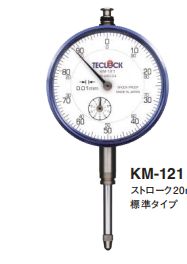 得乐teclock百分表0.01mm长行程指示表日本进口km-121