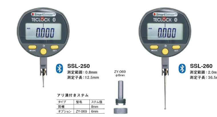 日本tecloc蓝牙无线传输杠杆千分表ssl-250数显杠杆表ssl-260 350