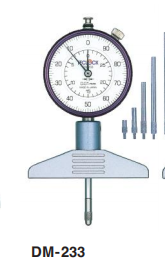 日本得乐teclock针盘式深度计dm-233带表深度规
