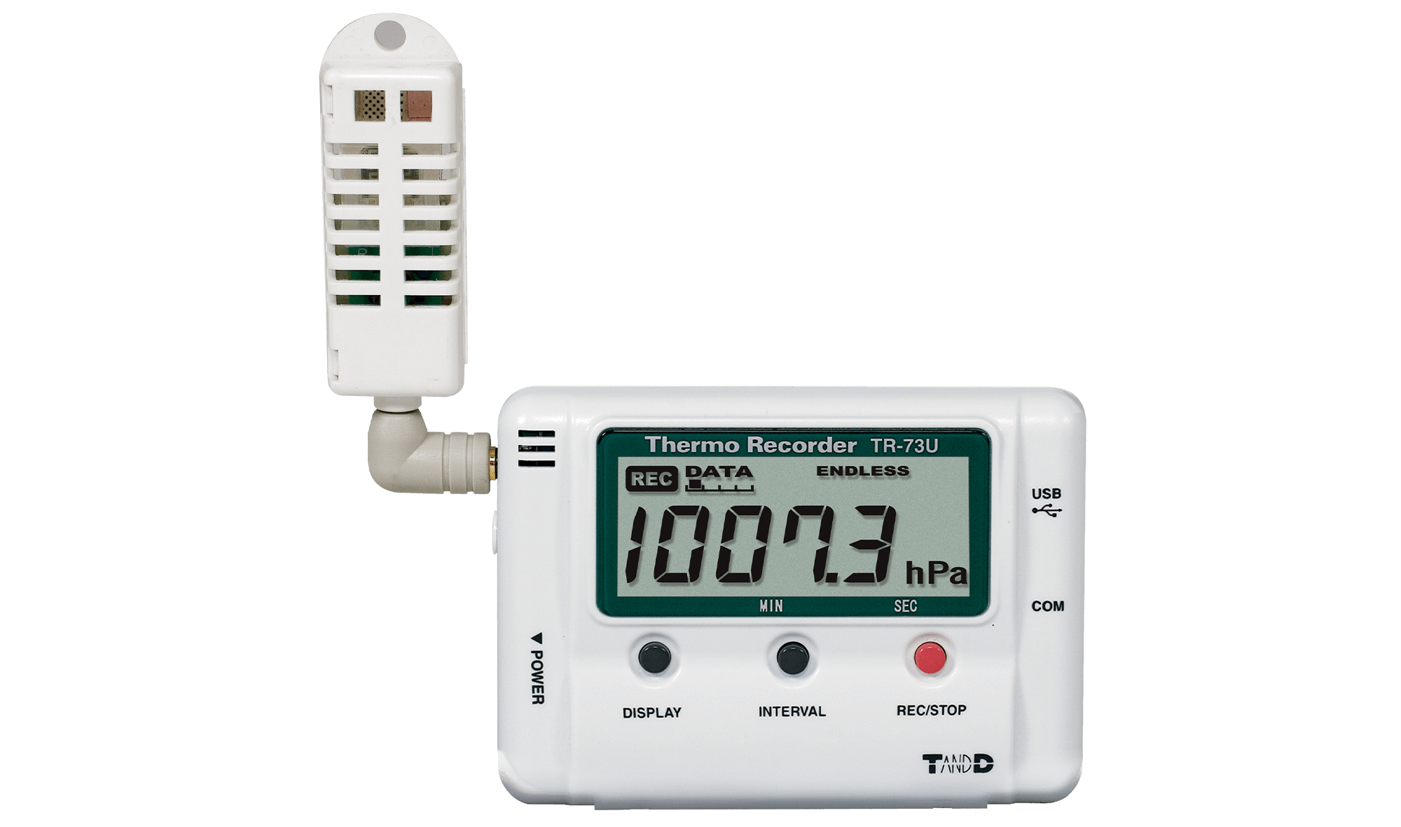 tandd进口usb 连接气压记录仪 1100 hpa 的温度、湿度和气压tr-73u